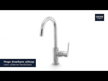 Baterie lavoar Grohe BauLoop, pipa pivotanta si ventil pop-up, marime L
