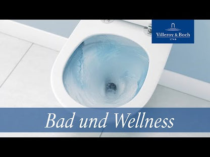Set Vas WC suspendat cu capac soft close Villeroy & Boch Subway 3.0 TwistFlush 37x56 cm evacuare orizontala