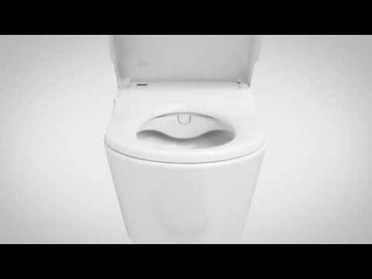 Set Vas WC cu bideu electronic suspendat cu capac soft close automat si telecomanda Roca Inspira In-Wash Rimless 39x56 cm evacuare orizontala