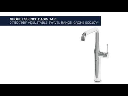 Baterie chiuveta baie pe blat aurie mat Grohe Essence, XL fara ventil