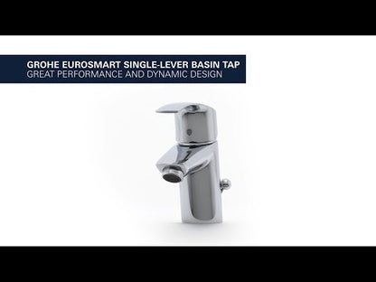 Baterie chiuveta baie Grohe Eurosmart, cu lant retractabil, marime S