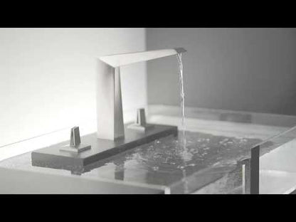 Baterie lavoar perete aspect inox Grohe Atrio Icon 3D, dubla comanda