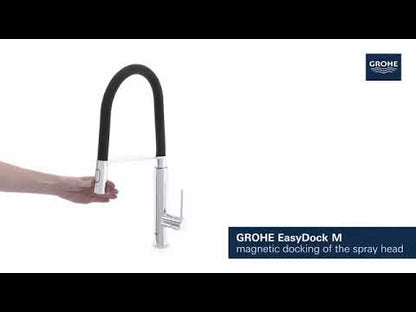 Grohe Concetto Baterie chiuveta bucatarie monocomanda cu dus extractibil, pipa U, crom