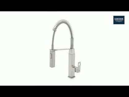 Grohe Eurocube Baterie chiuveta bucatarie monocomanda cu dus extractibil, crom