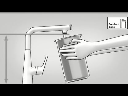 Hansgrohe Talis S 160 Baterie chiuveta bucatarie monocomanda cu dus extractibil, crom