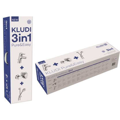 Kludi Pure&Easy Set Promo 3 in 1 pentru cada, set dus cu bara