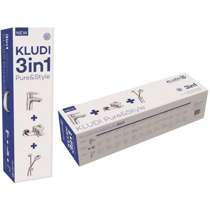 Kludi Pure&Style Set Promo baterii 3 in 1 pentru cada si dus