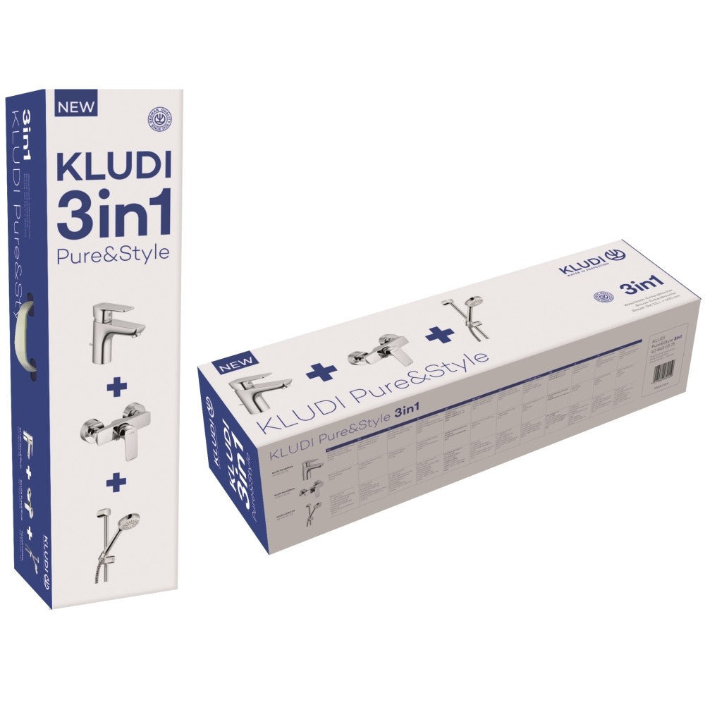 Kludi Pure&Style Set Promo baterii 3 in 1 pentru dus