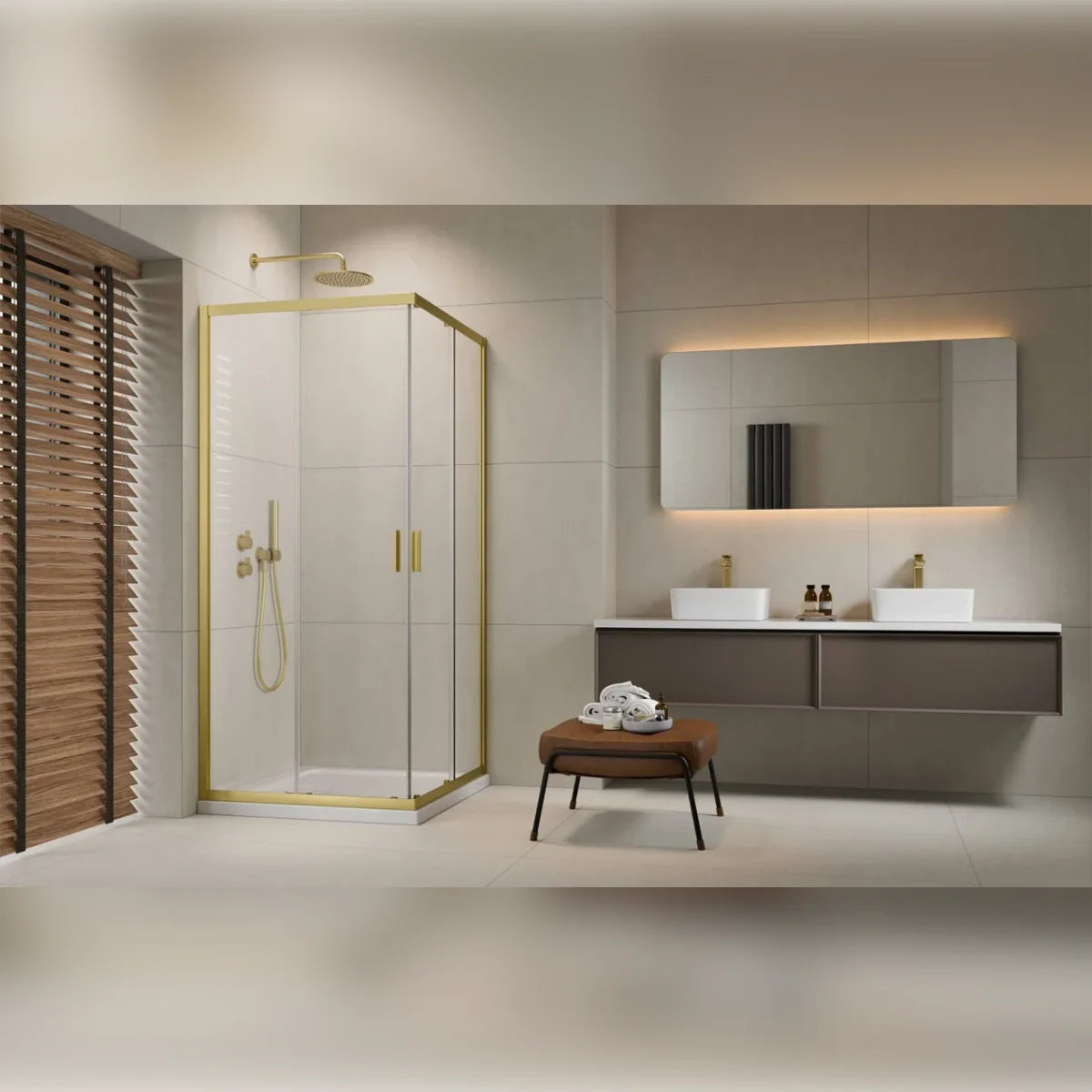Cabina dus Radaway Alienta Brushed Light Gold C - ambient