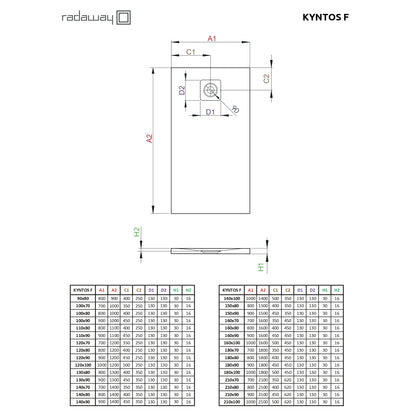 Cadita dus dreptunghiulara compozit Radaway Kyntos F 90x80 cm, bej (cashmere)
