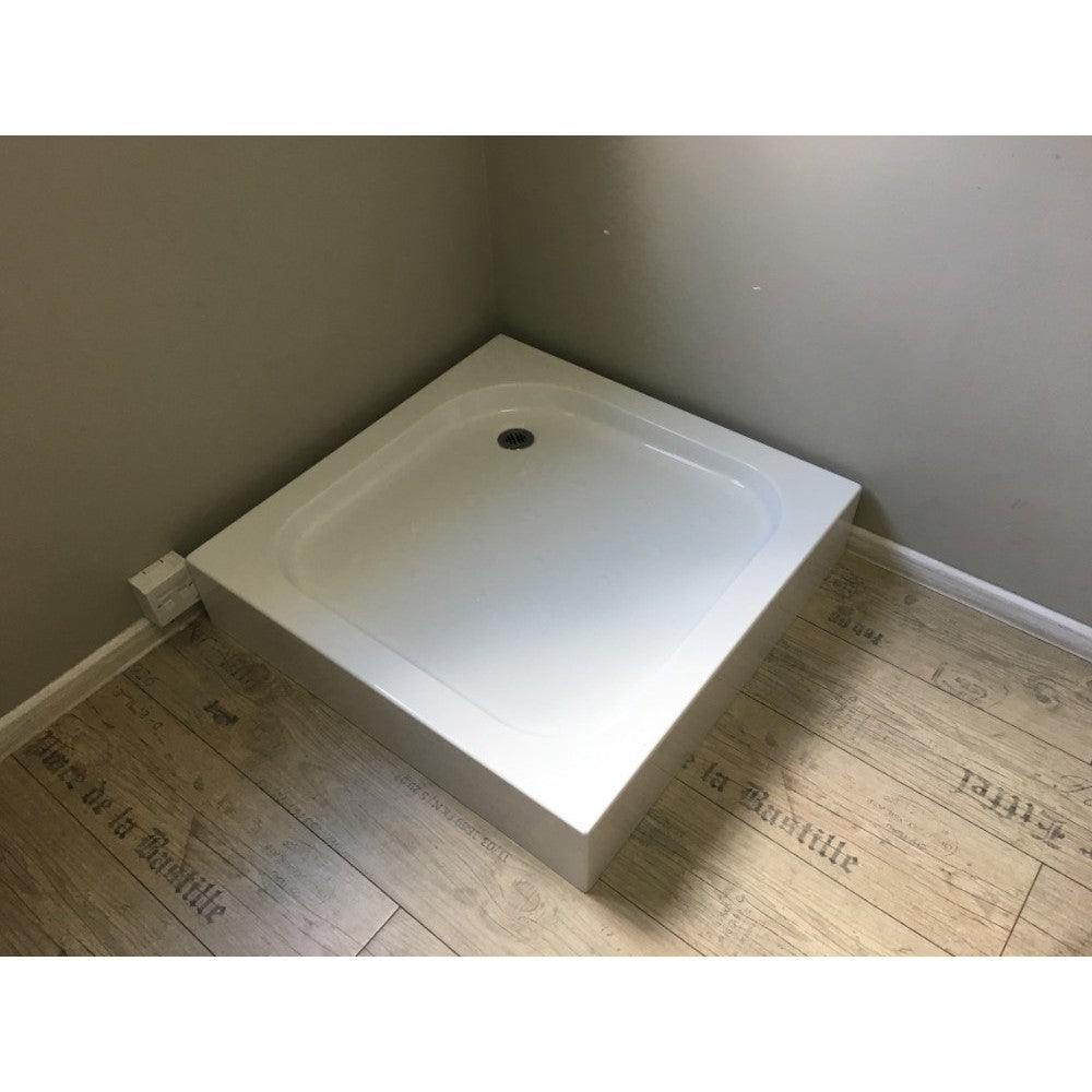 Set promo Cabina dus patrata cu usi glisante Radaway Alienta C900 90x90 cm, cadita si sifon