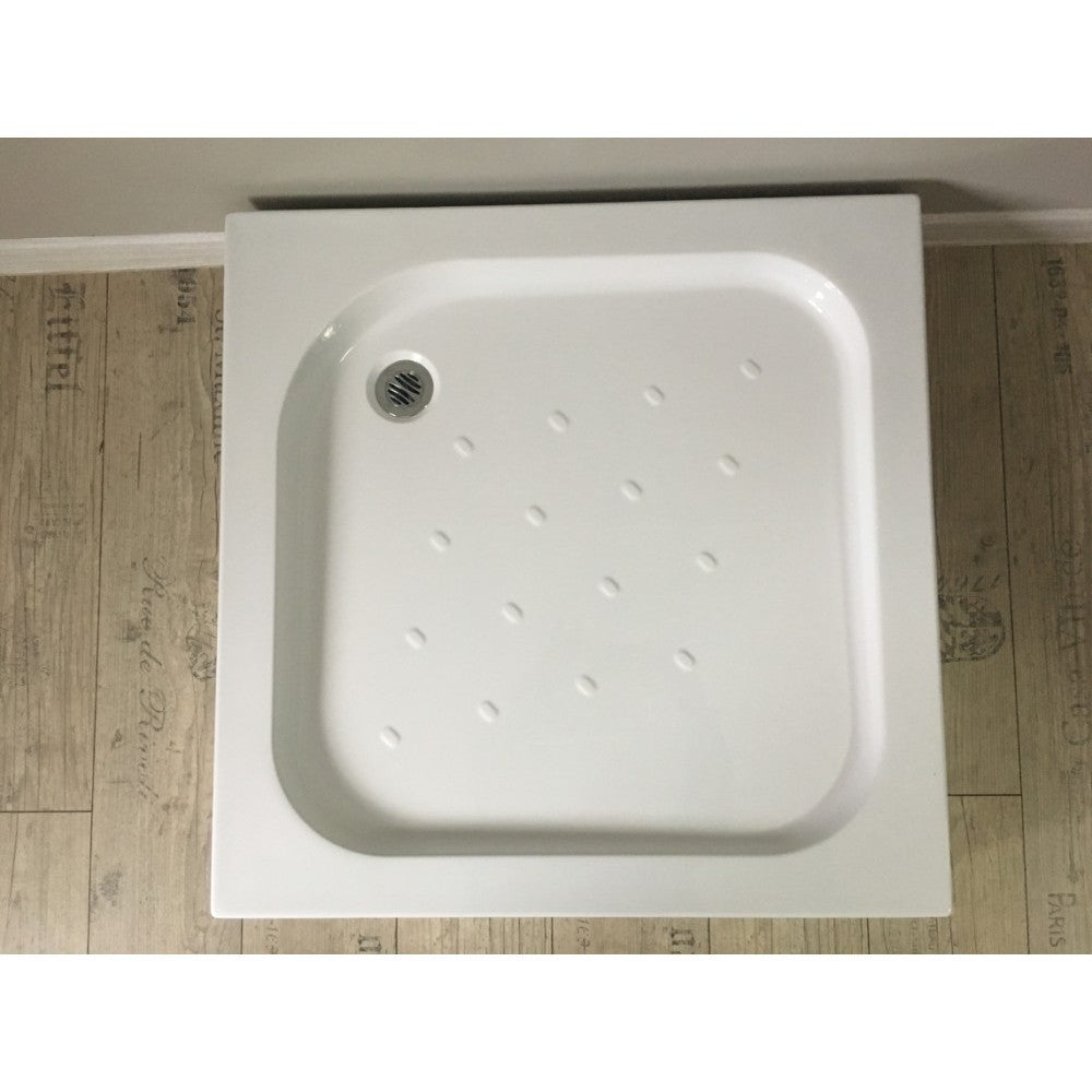 Set promo Cabina dus patrata cu usi glisante Radaway Alienta C900 90x90 cm, cadita si sifon
