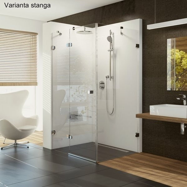 Cabina dus dreptunghiulara cu usa batanta Ravak Brilliant BSDPS 120x90 cm, varianta stanga
