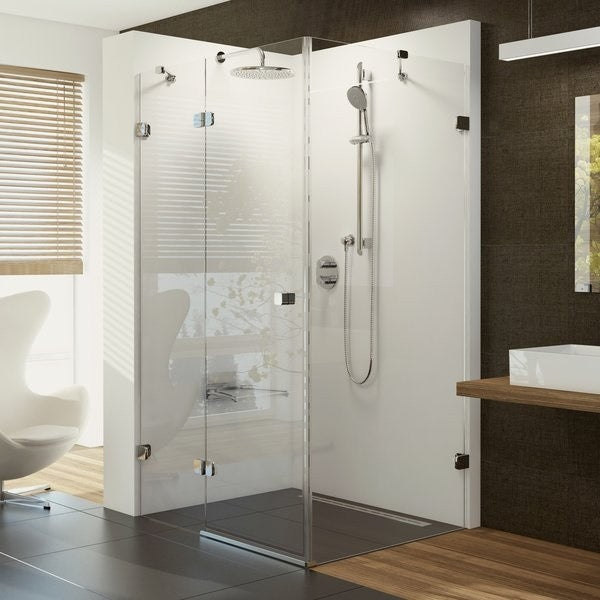 Cabina dus patrata cu usa batanta Ravak Brilliant BSDPS 100x100 cm, varianta stanga