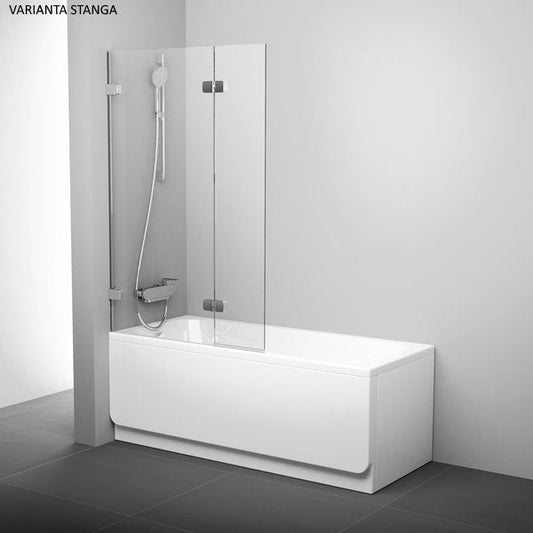 Ravak BVS2 Paravan cada cu doua elemente 100 cm, set complet, varianta stanga