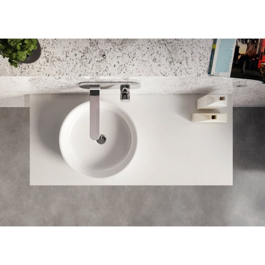Ravak Moon Set promo Blat baie pentru lavoar si lavoar Ø40 cm, alb