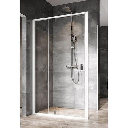 Cabina dus dreptunghiulara cu usa batanta Ravak Nexty NDOP2+NPSS 120x80 cm, profil alb