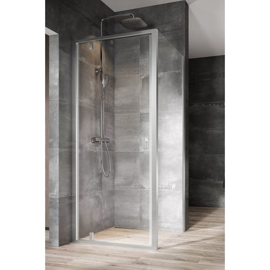 Cabina dus dreptunghiulara cu usa batanta Ravak Nexty NDOP1+NPSS 90x80 cm, profil crom