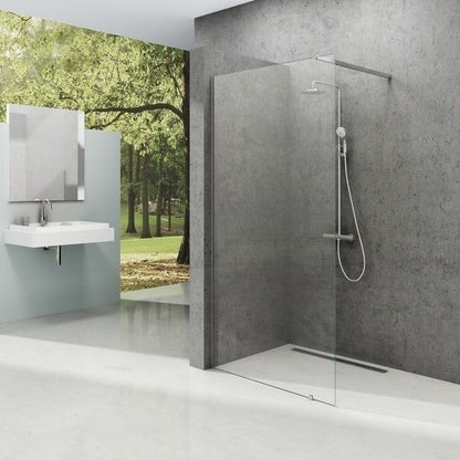 Perete sticla dus Walk In Ravak Wall 120xH200 cm, profil crom