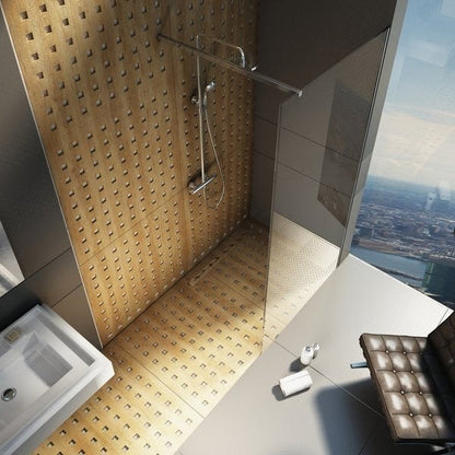 Perete sticla dus Walk In Ravak Wall 110xH200 cm, profil crom