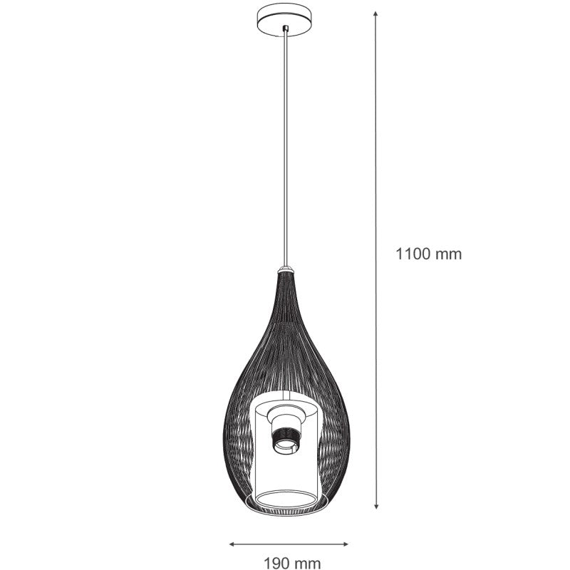 Eglo Razoni Pendul 1x60W, negru