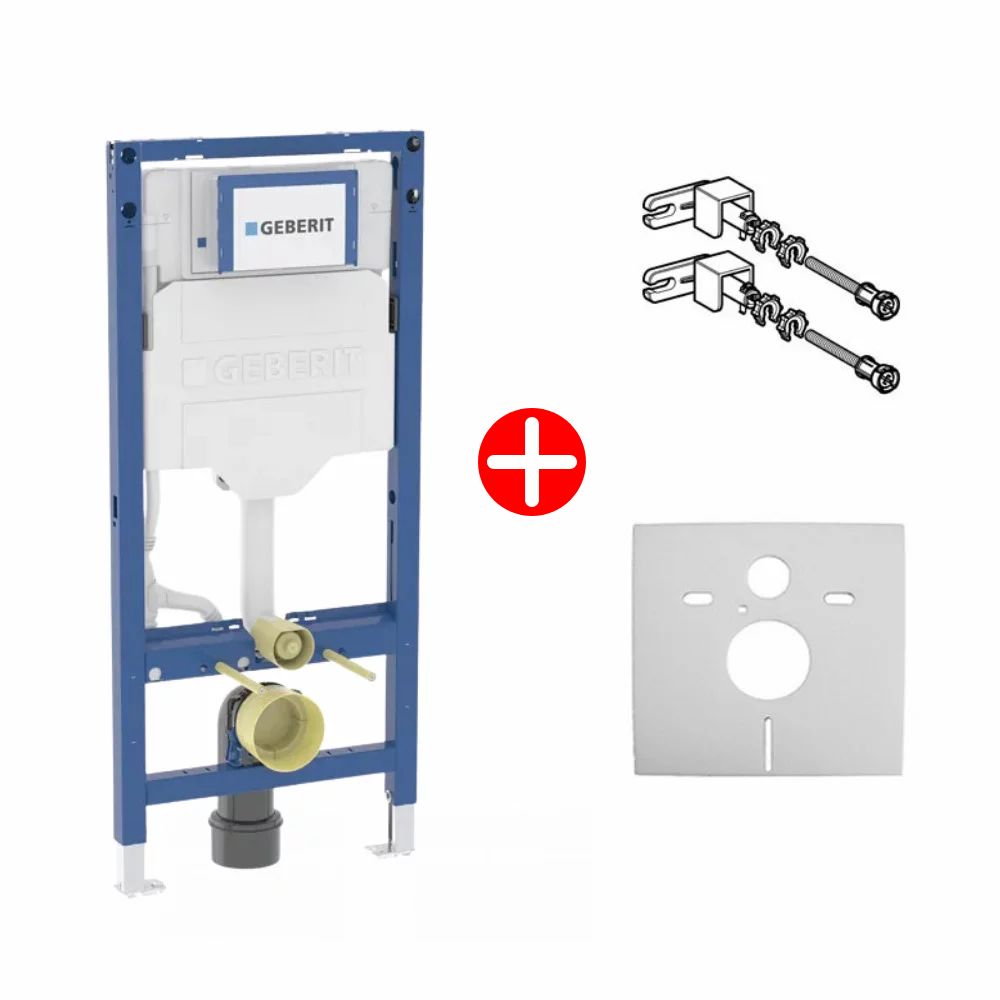 Geberit Duofix Sigma Set promo Rezervor WC incastrat cu cadru si izolare fonica (UP320), 12 cm