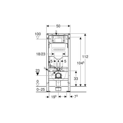 Geberit Duofix Sigma Set promo Rezervor WC incastrat cu cadru si izolare fonica (UP320), 12 cm