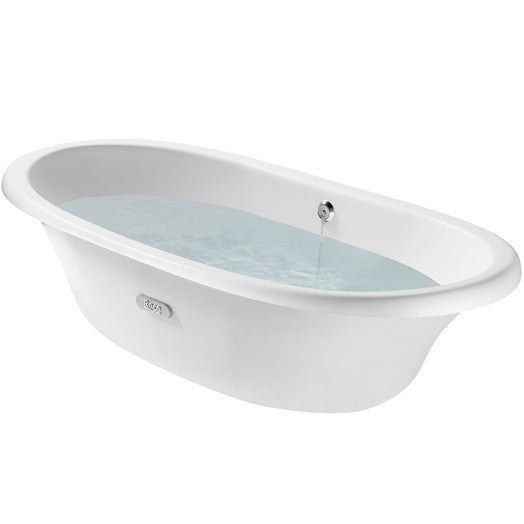 Cada freestanding ovala Roca Newcast fonta 170x85 cm, exterior alb