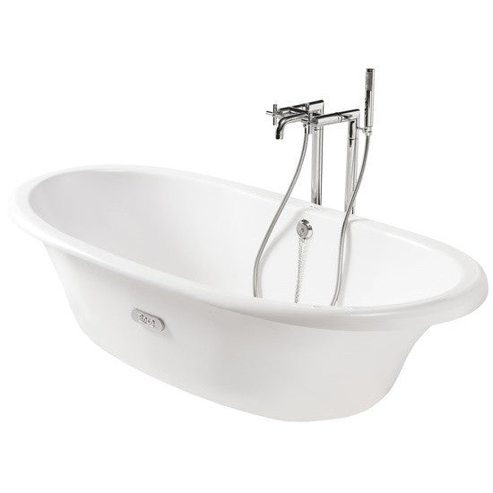 Cada freestanding ovala Roca Newcast fonta 170x85 cm, exterior alb