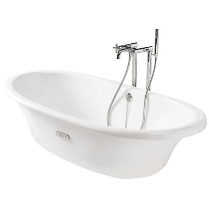 Cada freestanding ovala Roca Newcast fonta 170x85 cm, exterior alb