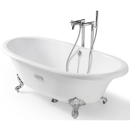 Cada freestanding ovala Roca Newcast fonta 170x85 cm, exterior alb