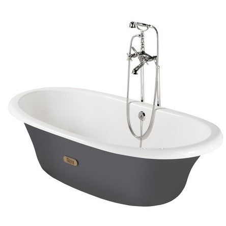 Cada freestanding ovala Roca Newcast fonta 170x85 cm, exterior gri
