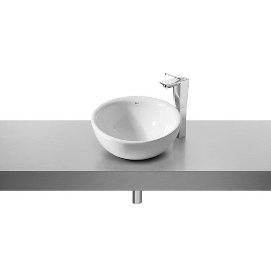 Set promo lavoar baie pe blat Roca Bol 42x42 cm, cu baterie Carelia