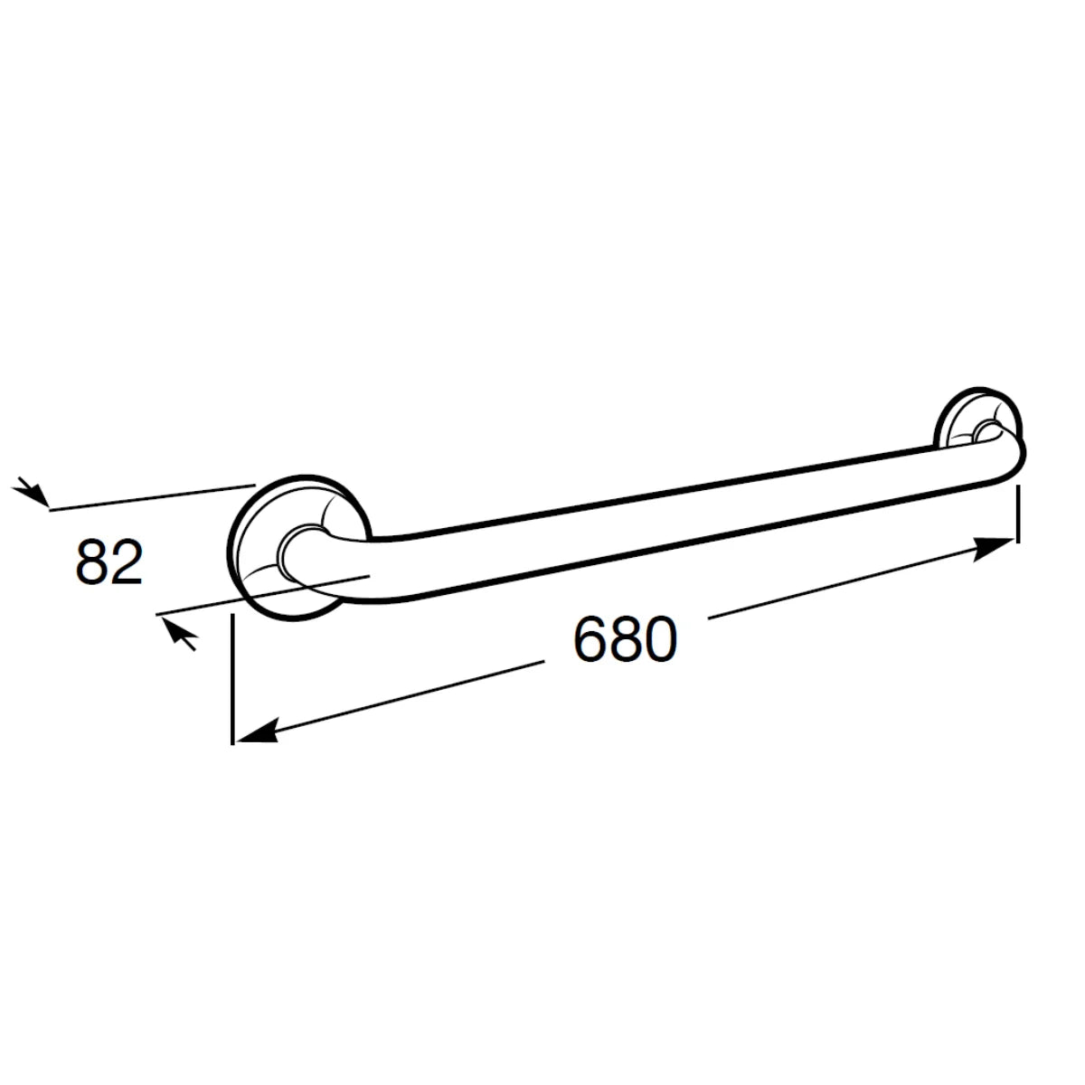 Roca Access Confort Bara de sprijin dreapta 60 cm, alb