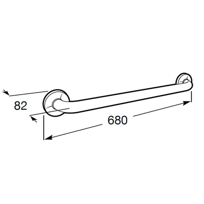 Roca Access Confort Bara de sprijin dreapta 60 cm, alb