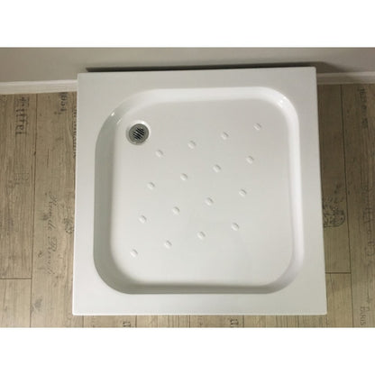 Set promo Cabina dus patrata cu usa batanta Radaway Torrenta KDJ 80x80 cm, cadita si sifon