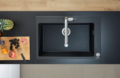 Hansgrohe S510-F660 Chiuveta bucatarie granit 77x51 cm, gri inchis (stone grey)