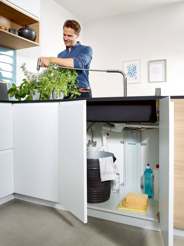 Hansgrohe Talis 210 Baterie chiuveta bucatarie monocomanda cu dus extractibil cu 2 jeturi, negru mat