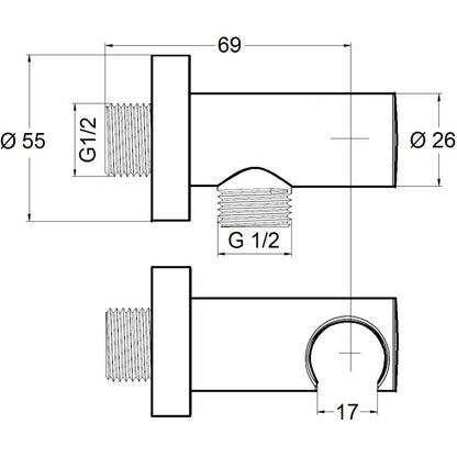 Set promo Sistem dus incastrat fara termostat Kludi Bozz, 7 in 1
