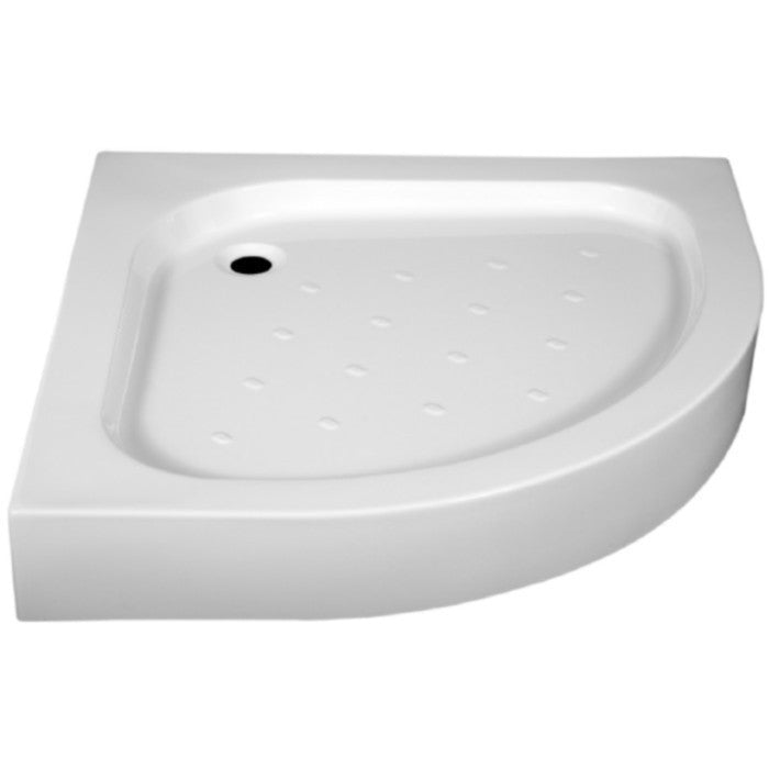 Set promo Cabina dus semirotunda cu usi glisante Radaway Alienta A800 80x80 cm, cadita si sifon