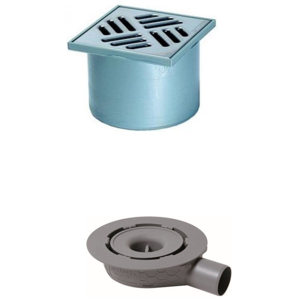 Set promo Sifon pardoseala Kessel System 125 Basic cu capac inox