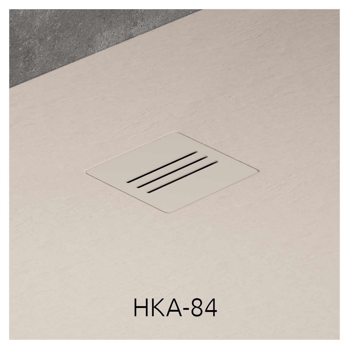 Cadita dus dreptunghiulara compozit Radaway Kyntos F 120x80 cm, bej (cashmere)