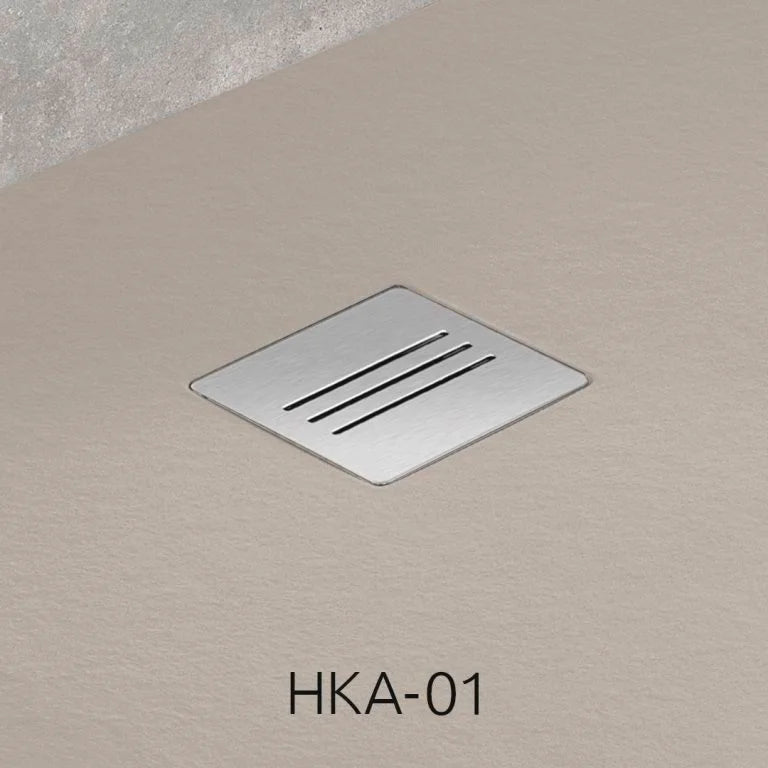 Cadita dus dreptunghiulara compozit Radaway Kyntos F 90x80 cm, bej (cashmere)