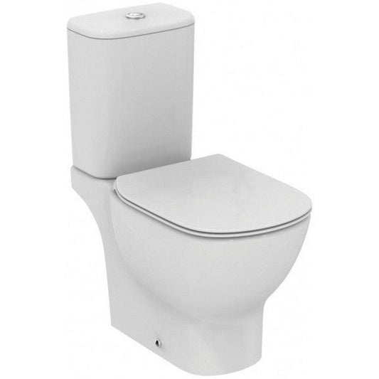 Set promo Vas WC pe pardoseala cu rezervor aparent si capac soft close Ideal Standard Tesi AquaBlade 37x67 cm evacuare orizontala sau verticala