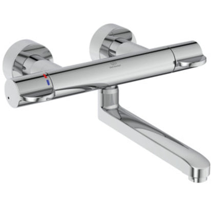 Ideal Standard Ceraplus Safe Baterie chiuveta bucatarie cu termostat, montaj pe perete, crom