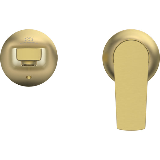Baterie lavoar incastrata Ideal Standard La Dolce Vita, pipa 21 cm, auriu periat (brushed gold) - detaliu 1