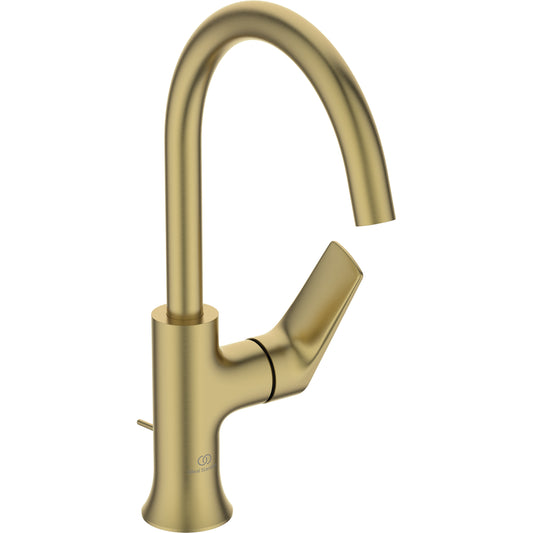 Baterie lavoar inalta Ideal Standard La Dolce Vita cu ventil, H31 cm, auriu periat (brushed gold)