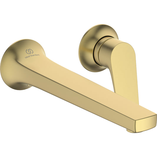 Baterie lavoar incastrata Ideal Standard La Dolce Vita, pipa 21 cm, auriu periat (brushed gold)