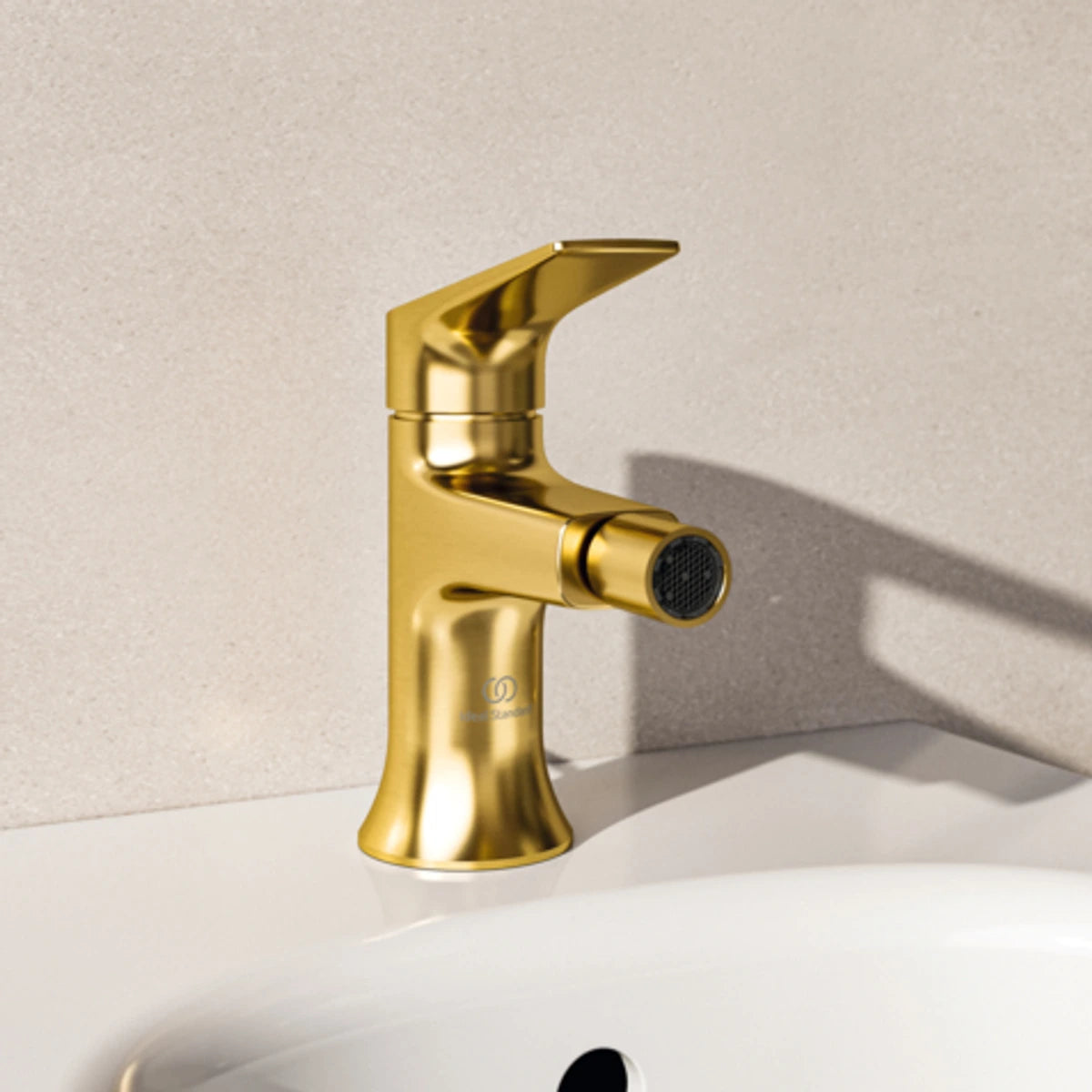 Ambient Ideal Standard La Dolce Vita Baterie bideu cu ventil, auriu periat (brushed gold)