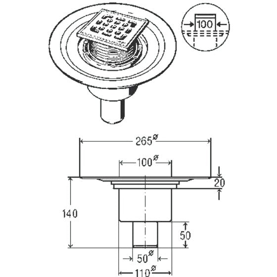 Sifon pardoseala Viega 50 mm